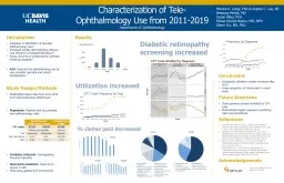 Characterization of Tele-Ophthalmology Use from 2011-2019