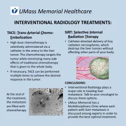 INTERVENTIONAL RADIOLOGY TREATMENTS: