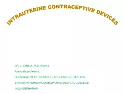 INTRAUTERINE CONTRACEPTIVE DEVICES