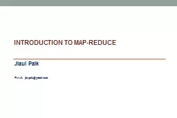 Introduction to map-reduce