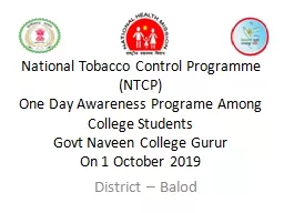 National Tobacco Control