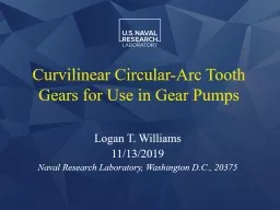 Curvilinear Circular-Arc Tooth Gears for Use in Gear Pumps