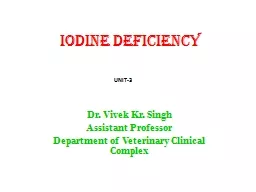 IODINE DEFICIENCY Dr. Vivek Kr. Singh