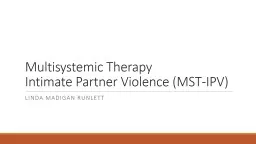 Multisystemic  Therapy Intimate Partner Violence (MST-IPV)