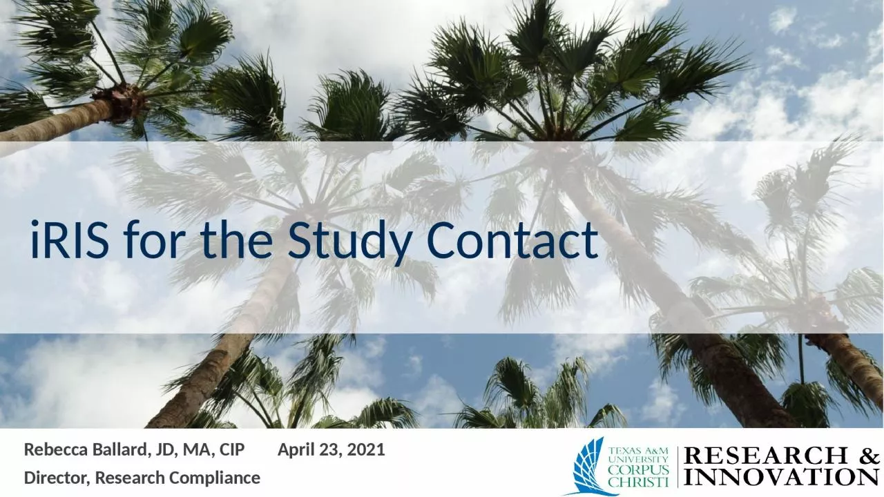 PPT-iRIS for the Study Contact