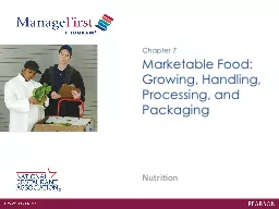 Marketable Food: Growing, Handling, Processing, and Packaging