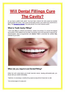 Will Dental Fillings Cure The Cavity?