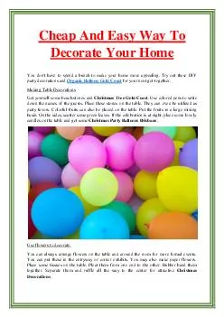 Cheap And Easy Way To Decorate Your Home