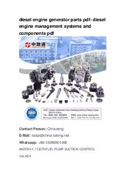 diesel engine generator parts pdf- diesel engine management systems and components pdf