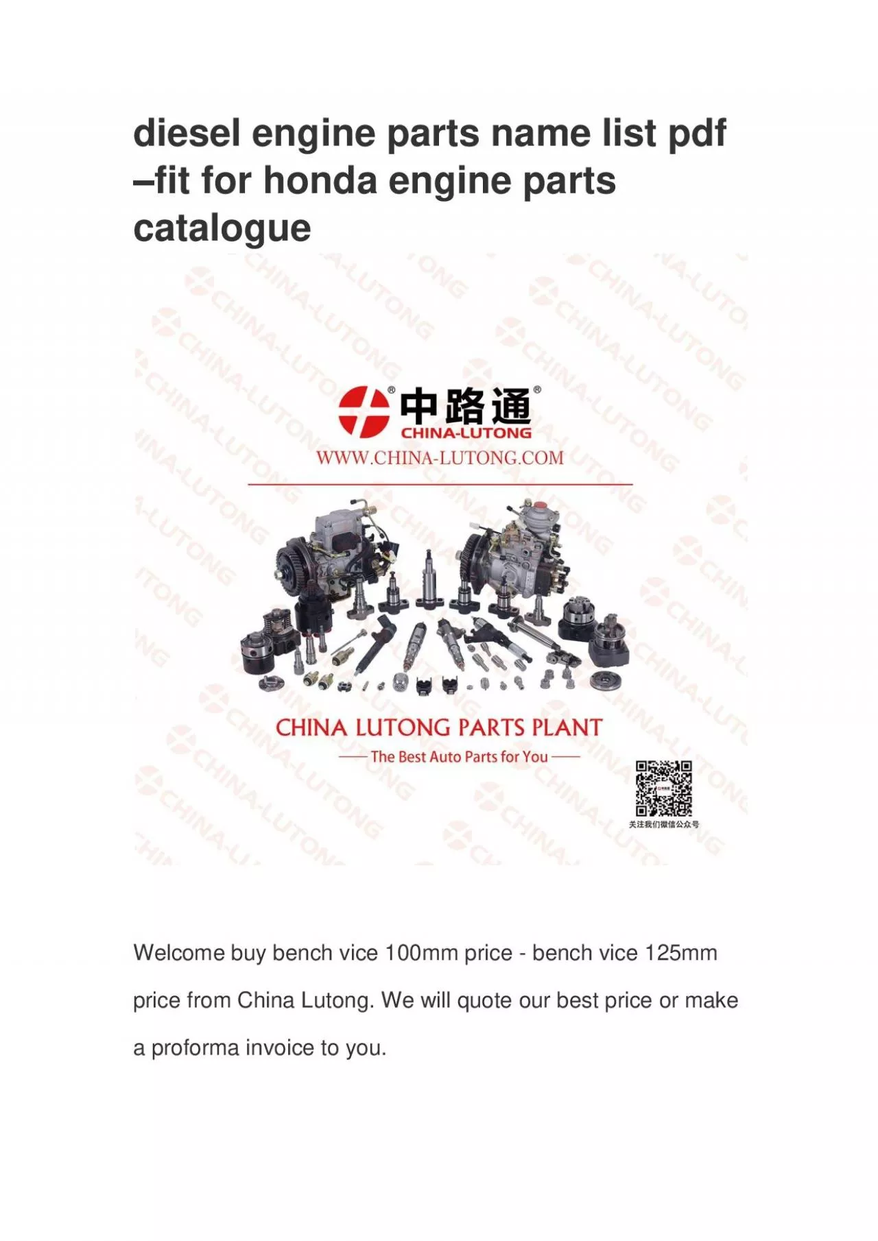 diesel engine parts name list pdf –fit for honda engine parts catalogue