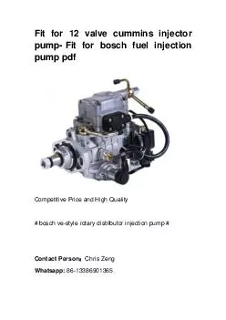 Fit for 12 valve cummins injector pump- Fit for bosch fuel injection pump pdf