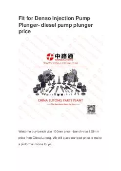 Fit for Denso Injection Pump Plunger- diesel pump plunger price