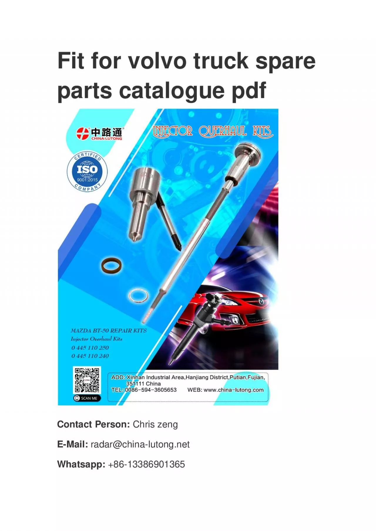 Fit for volvo truck spare parts catalogue pdf