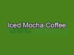 Iced Mocha Coffee