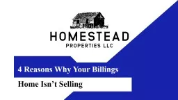 4 Reasons Why Your Billings Home Is Not Selling