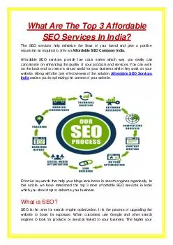 What Are The Top 3 Affordable SEO Services In India?