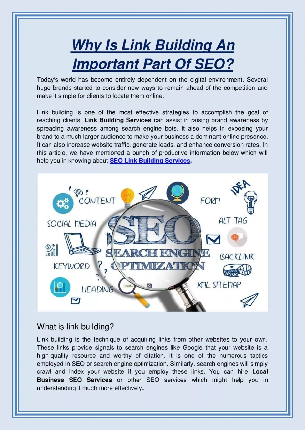 Why Is Link Building An Important Part Of SEO?