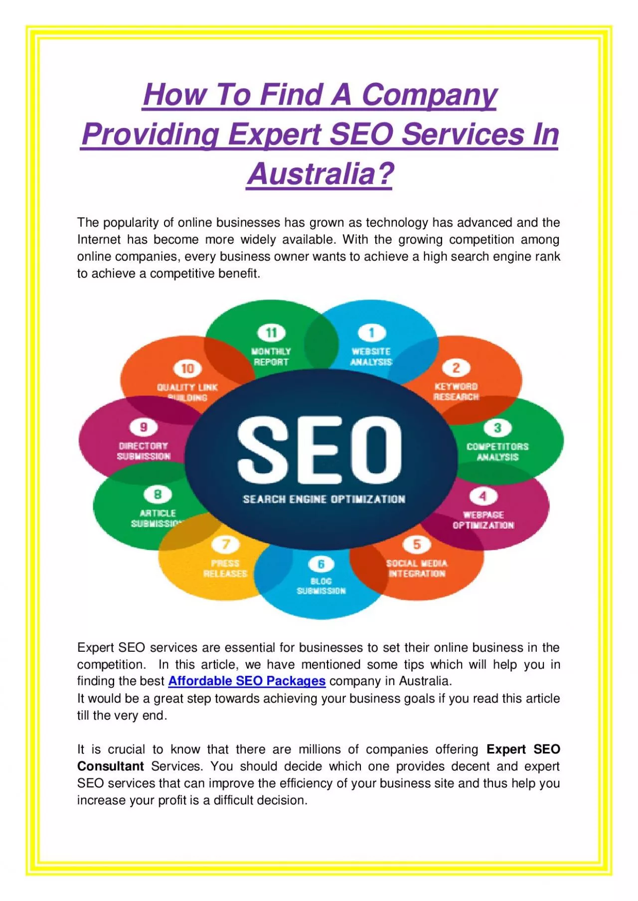 PDF-How To Find A Company Providing Expert SEO Services In Australia?