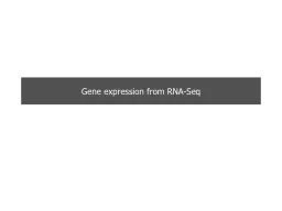 Gene expression from RNA-