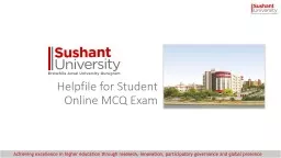 Helpfile for Student Online MCQ Exam