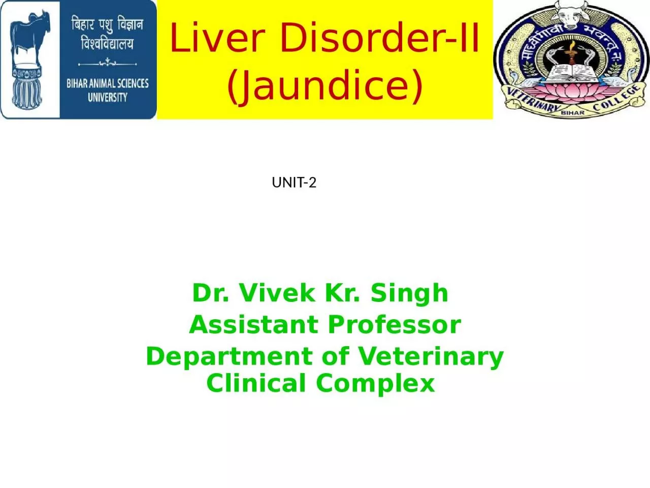 PPT-Liver Disorder-II (Jaundice)