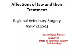 Affections of Jaw and their Treatment