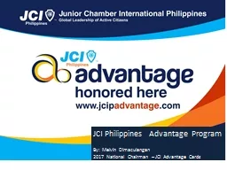 JCI Philippines  Advantage  Program