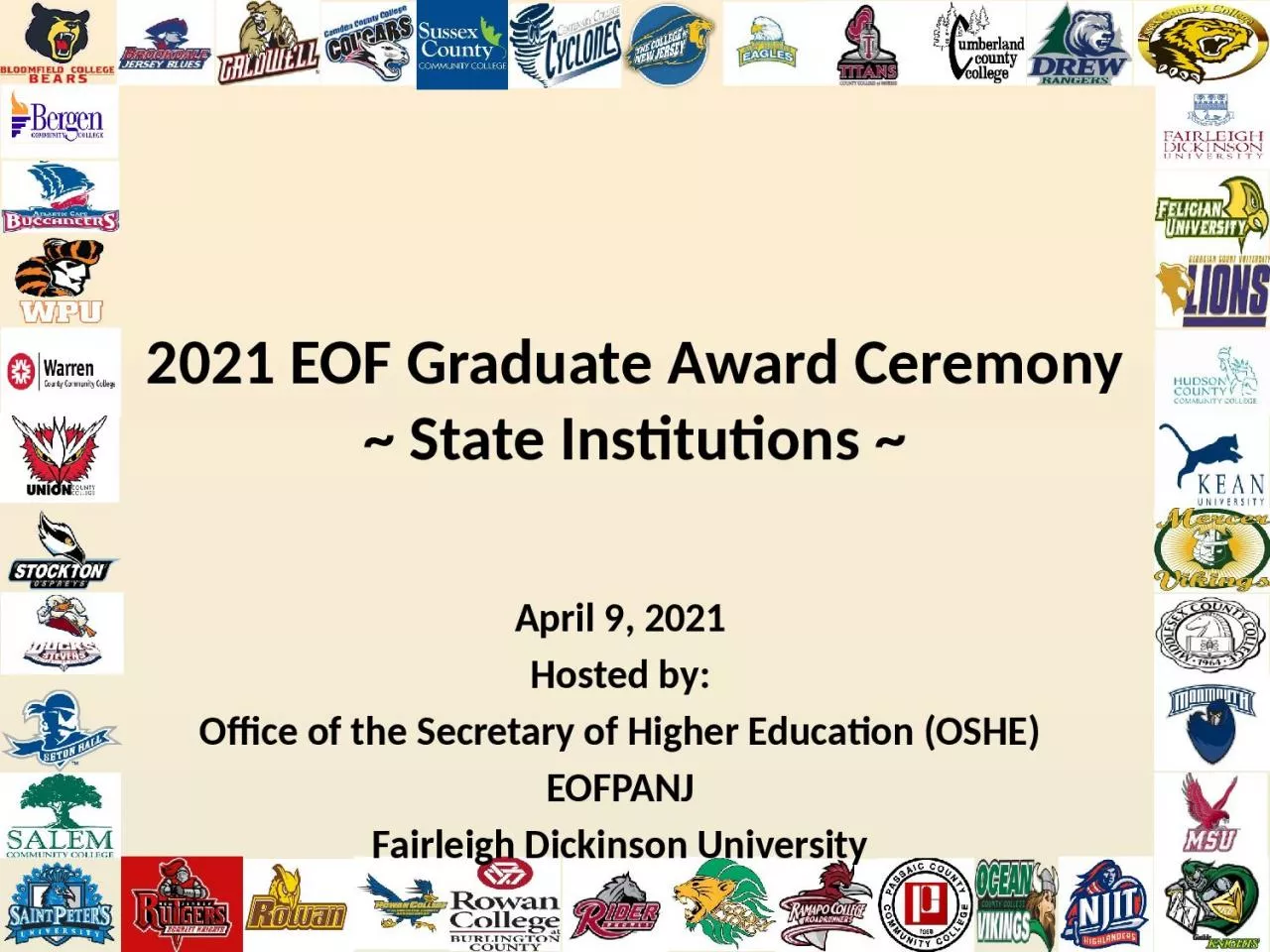 2021 EOF Graduate Award Ceremony
