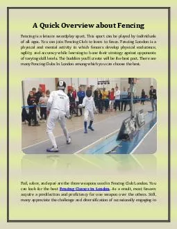 A Quick Overview about Fencing