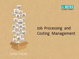 Job Processing and Costing Management