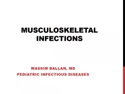 Musculoskeletal Infections