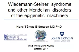 Wiedemann -Steiner syndrome and other Mendelian disorders of the epigenetic machinery