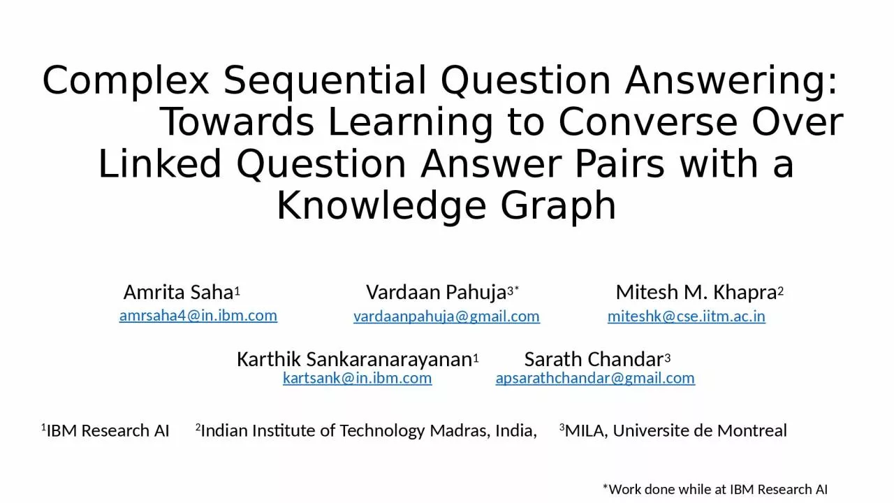 Complex Sequential Question Answering:           Towards Learning to Converse Over