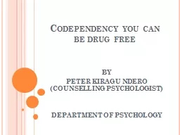 Codependency you can be drug free