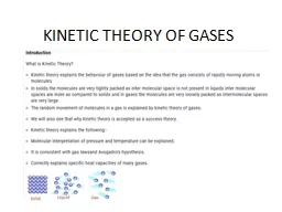 KINETIC THEORY OF GASES BOYLE’S LAW