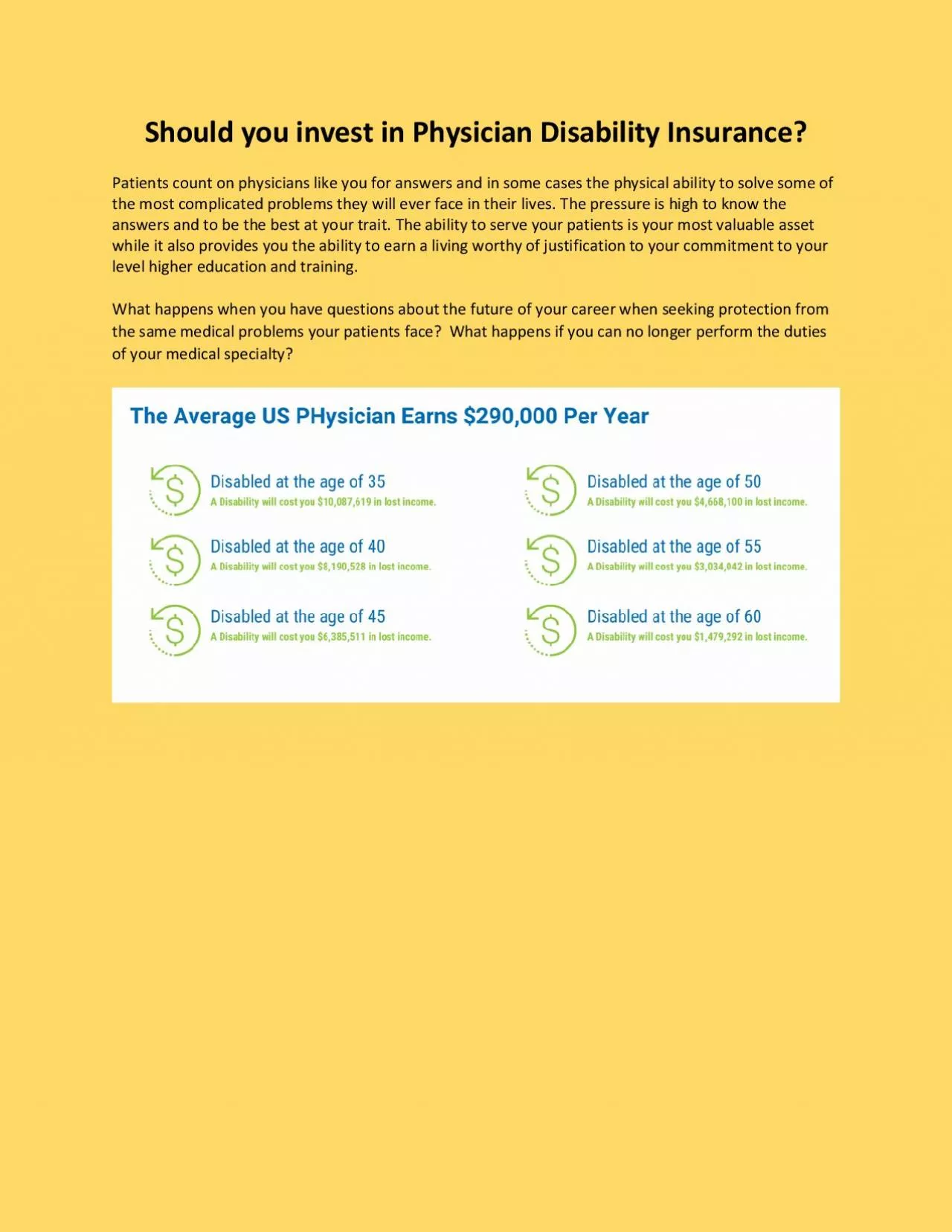 Should you invest in Physician Disability Insurance?