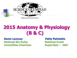 2015 Anatomy & Physiology 				(B & C)