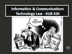 Information & Communications Technology Law -