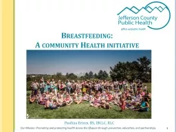 Breastfeeding: A community Health initiative