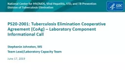 PS20-2001: Tuberculosis Elimination Cooperative Agreement (CoAg) – Laboratory Component Informati