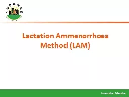Lactation  Ammenorrhoea  Method (LAM)