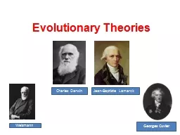 Evolutionary Theories Georges Cuvier