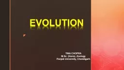 EVOLUTION TINA CHOPRA M.Sc