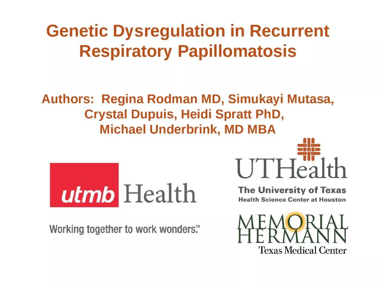 PPT-Genetic Dysregulation in Recurrent Respiratory