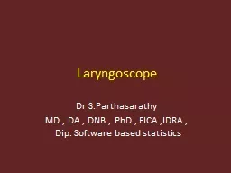 Laryngoscope  Dr   S.Parthasarathy