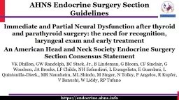 Immediate and Partial Neural Dysfunction after thyroid and parathyroid surgery: the need