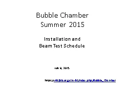 Bubble Chamber Summer 2015