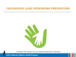 CHILDHOOD LEAD POISONING PREVENTION