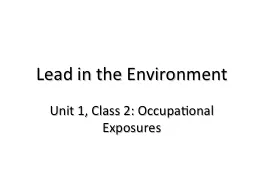 Lead in the Environment