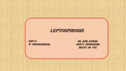 Leptospirosis Unit-5